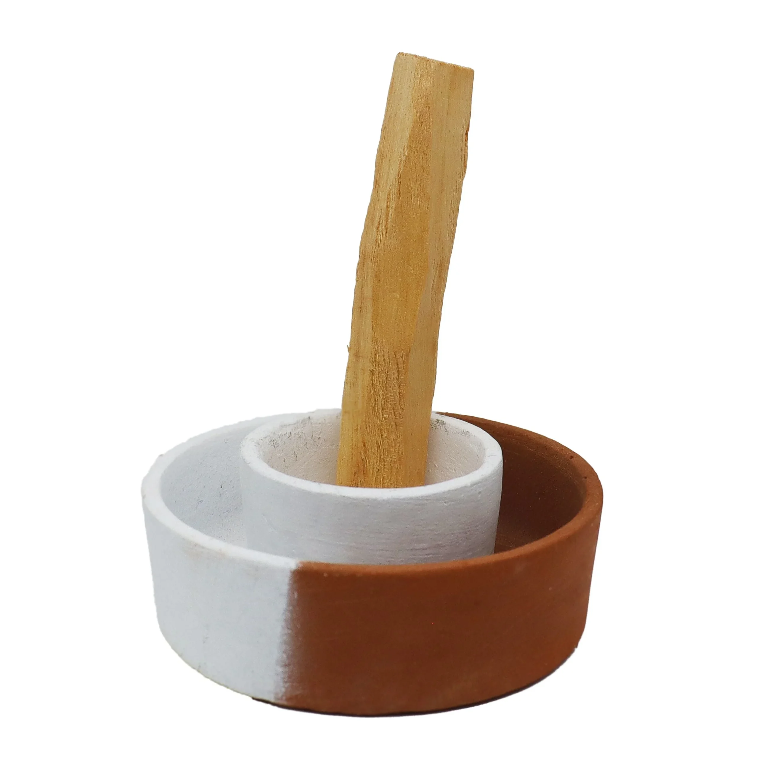 Porta Palo Santo in Terracotta - Marrone e Bianco