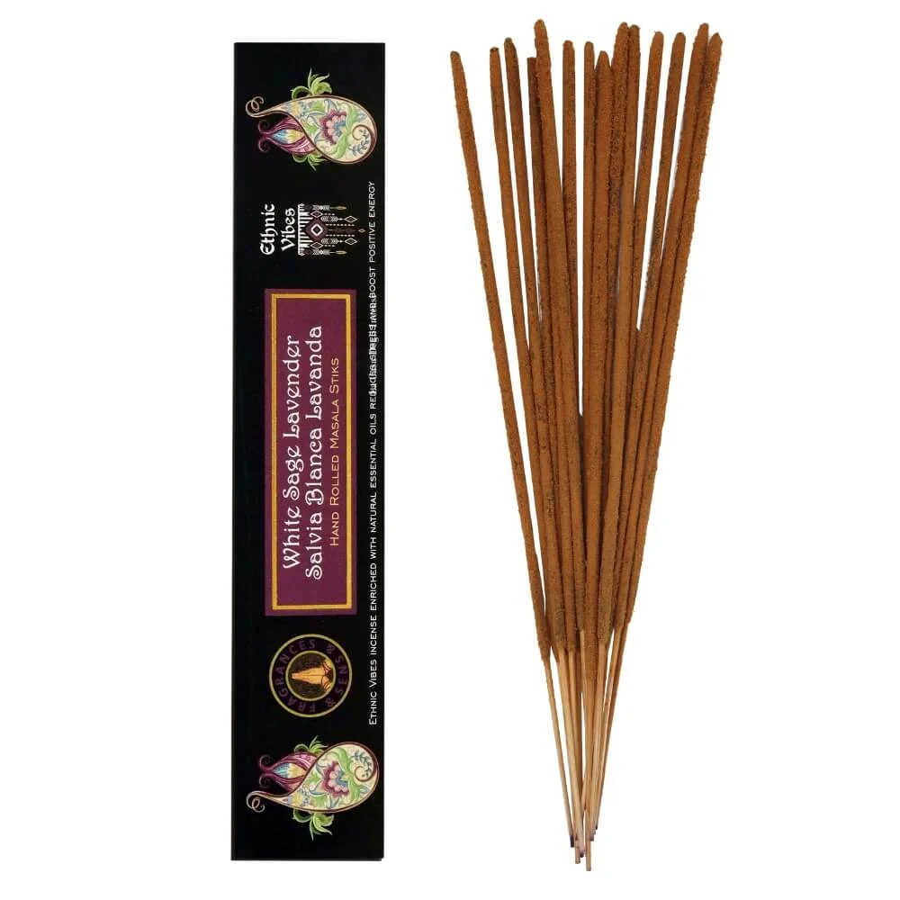 Salvia Bianca e Lavanda - Bastoncini di Incenso - Ethnic Vibes - 15g