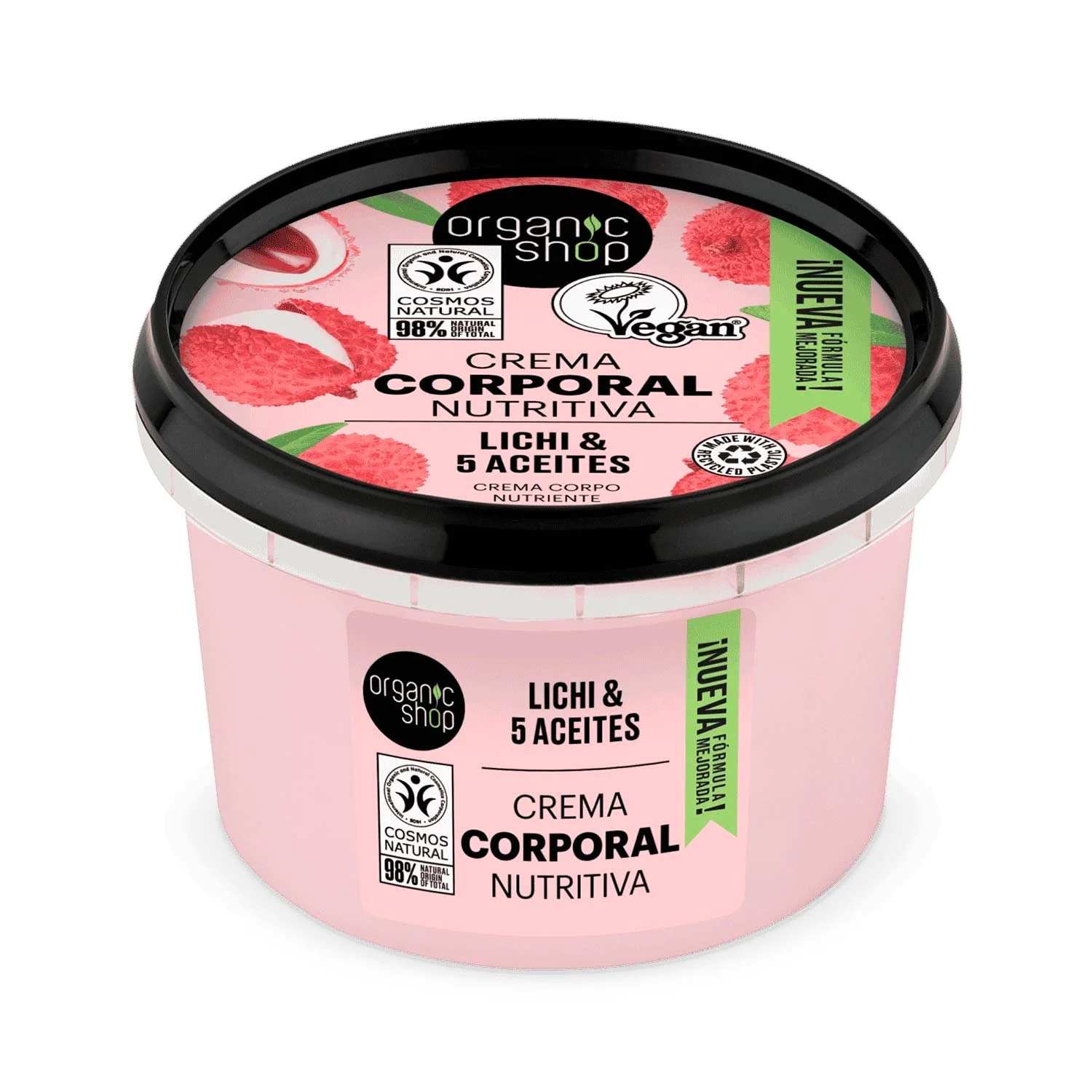 Organic Shop Litchi Rosa Crema Corpo Nutriente 250ml