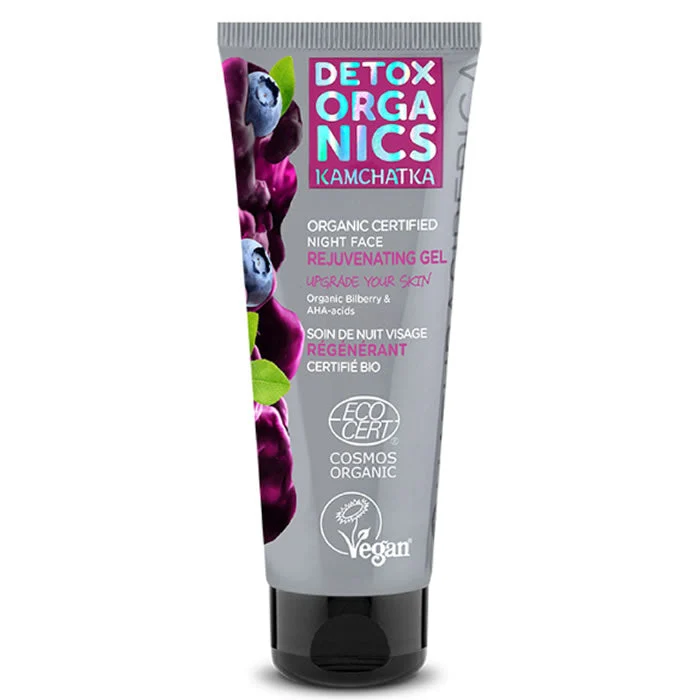 Gel Ringiovanente Viso Notturno Certificato Biologico Natura Siberica Kamchatka 75ml