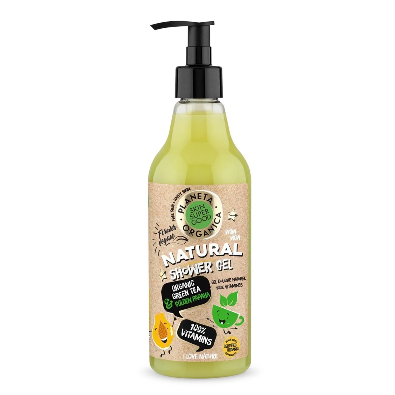 Natura Siberica Skin Super Good Gel da bagno naturale 100 vitamine 500ml