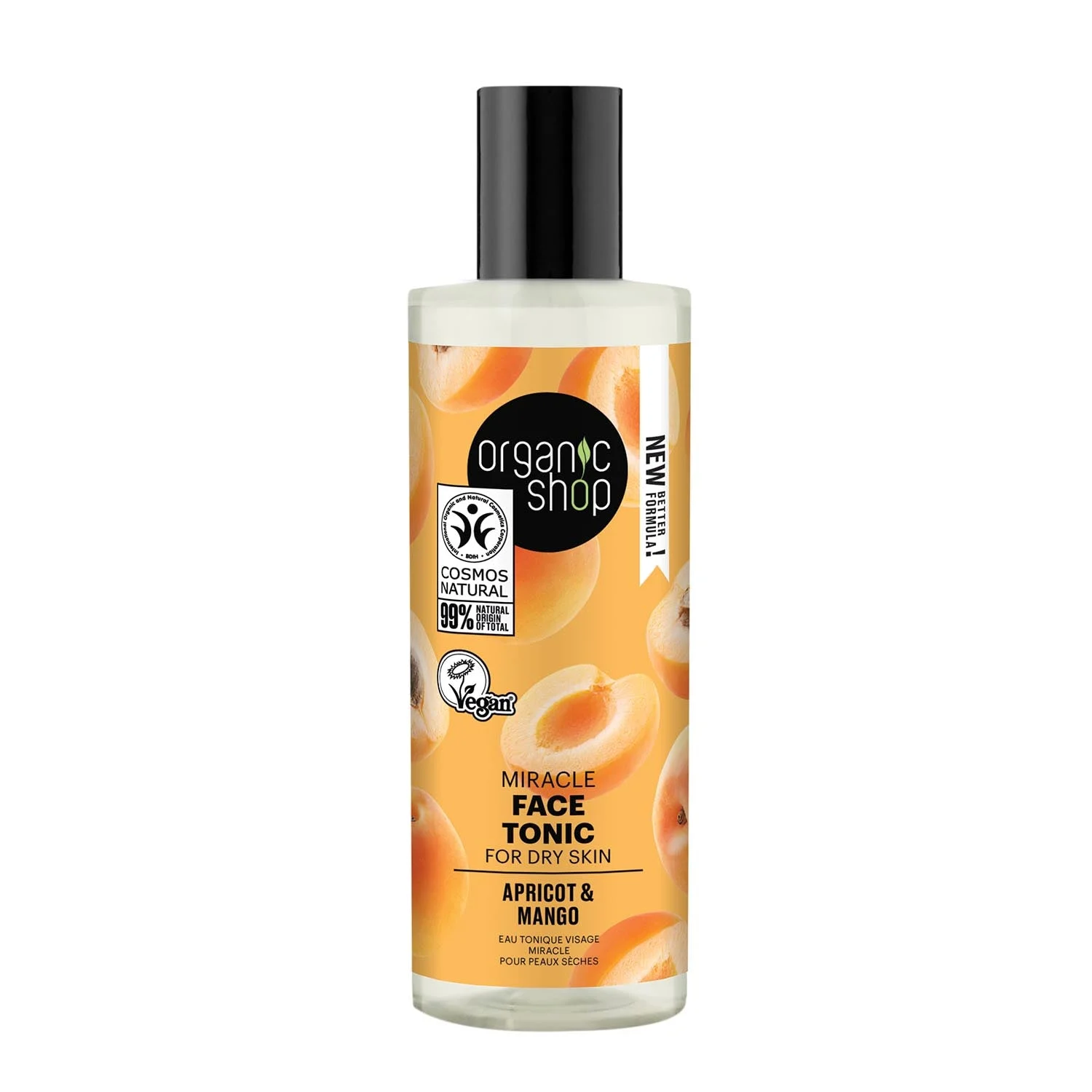 Natura Siberica Organic Shop Tonico viso Miracolo all'albicocca per pelli secche 150 ml