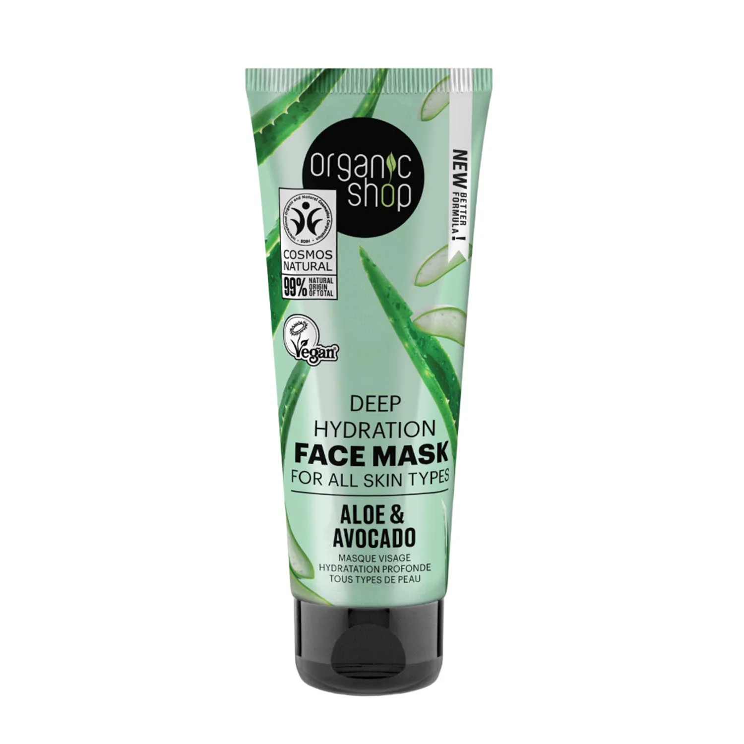 Organic Shop Aloe Maschera Viso Idratazione Profonda Tutti i tipi di pelle 75ml