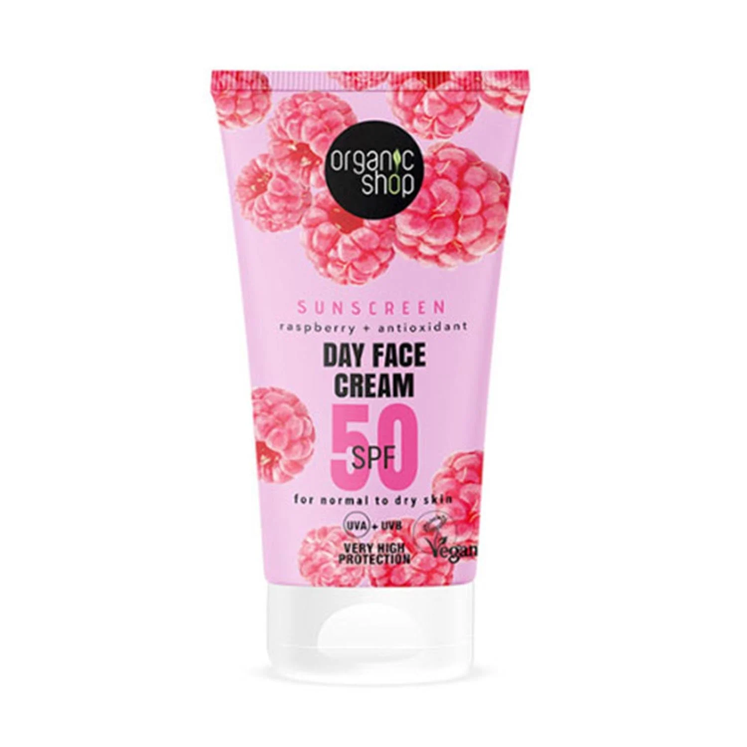 Organic Shop Lampone Crema Viso Giorno Spf50 50ml