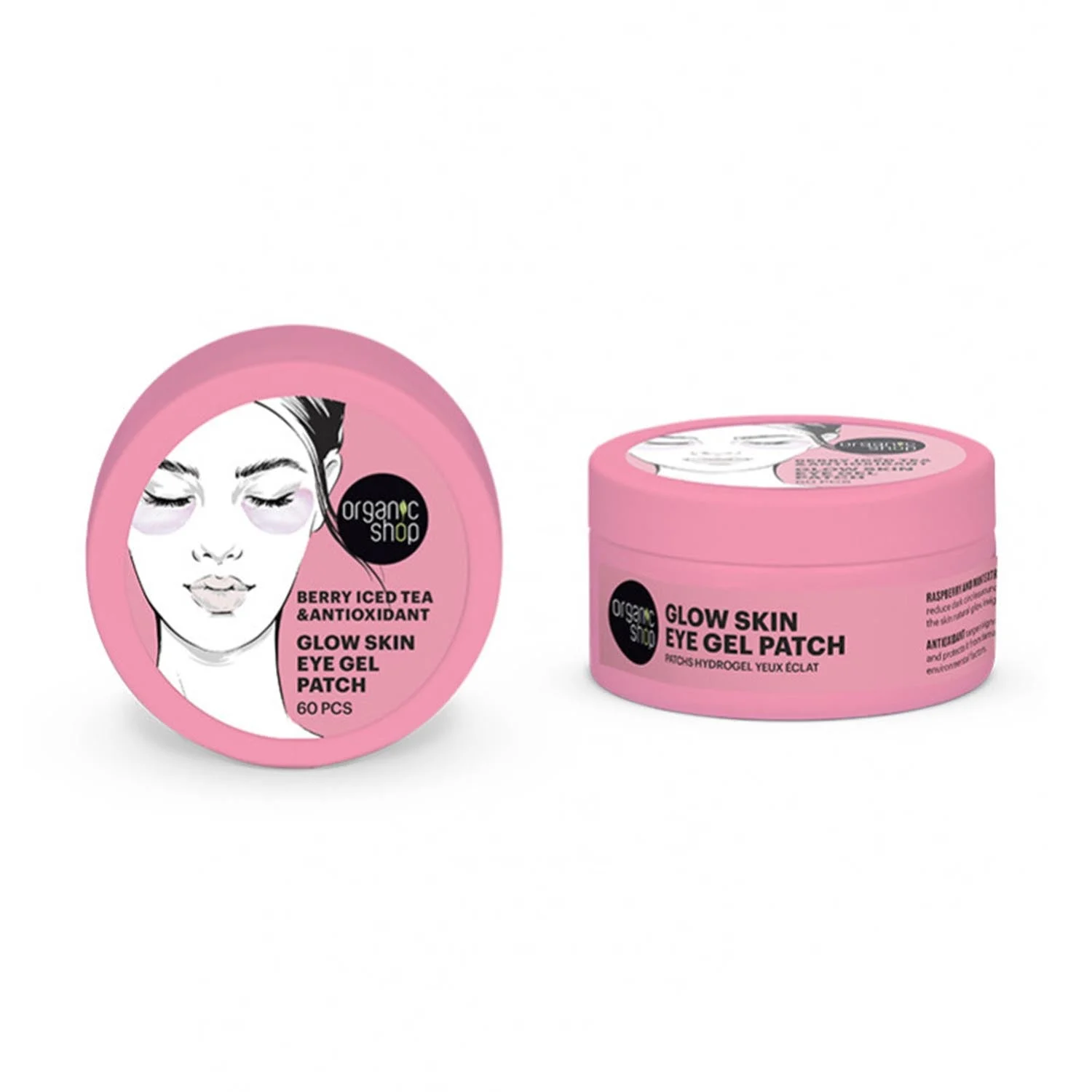 Organic Shop Gel al tè freddo ai frutti di bosco Occhi Glow Skin 60unità