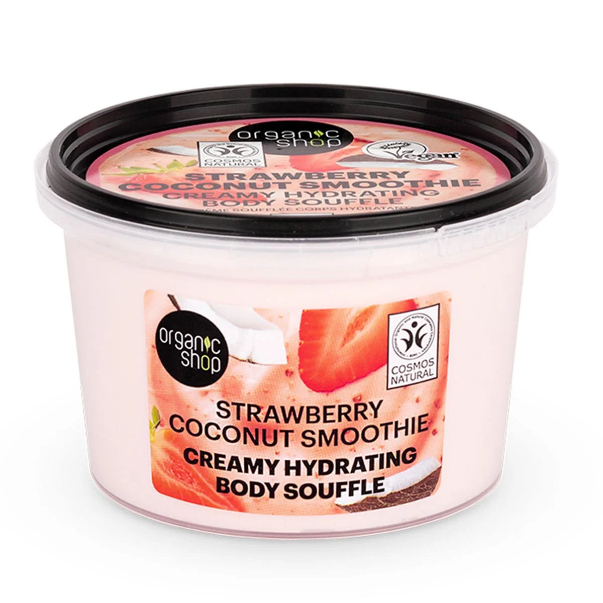 Organic Shop Fragola Cocco Smoothie Cremoso Idratante Corpo Soufflé 250ml