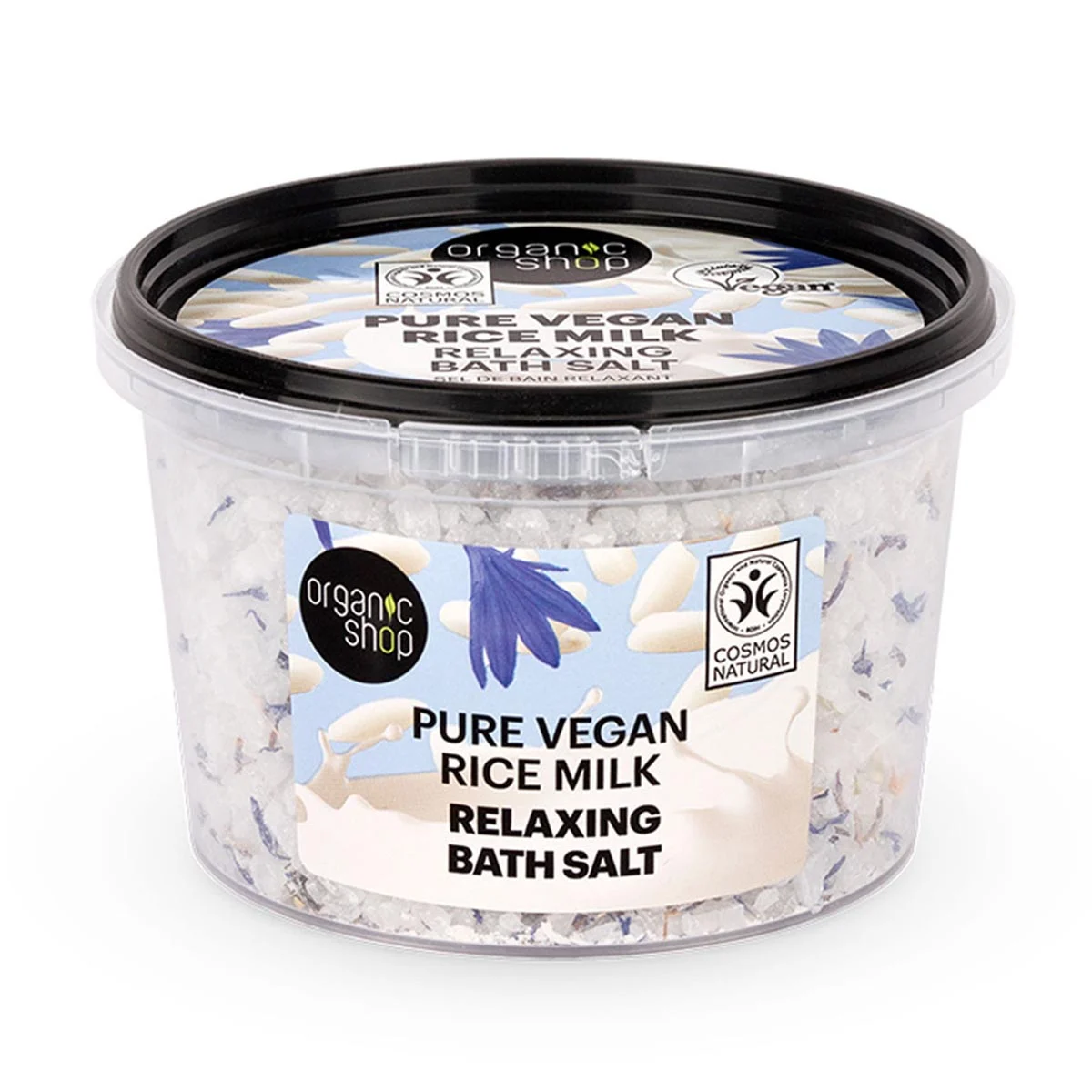 Organic Shop Pure Vegan Rice Milk Sali Da Bagno Rilassanti 250ml