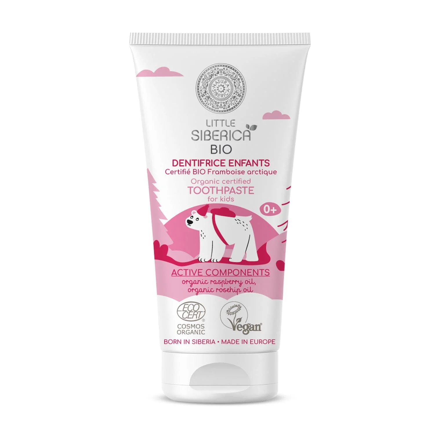 Natura Siberica Little Dentifricio per bambini biologico al lampone 60g