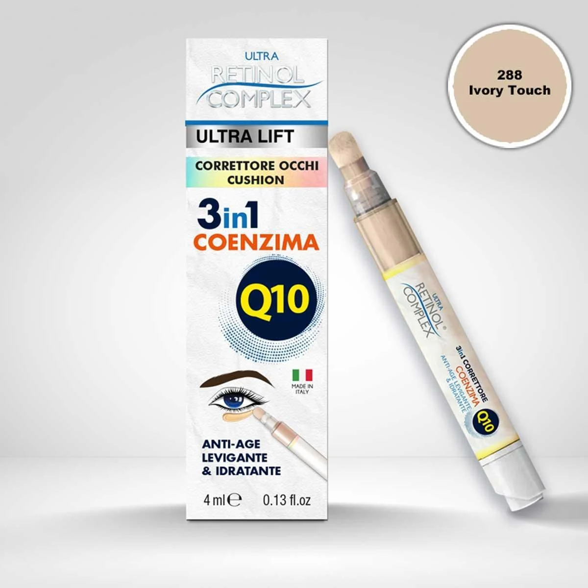 Retinol complex correttore occhi 288 ivory touch 3 in 1 coenzima q10 4ml