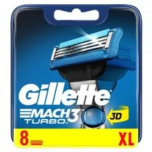 Gillette Mach 3 Turbo - Testata di ricambio - 8 quantità