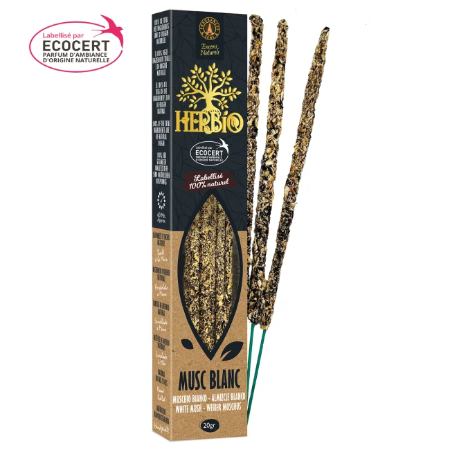 Muschio Bianco - Bastoncini di incenso Herbio - Ecologici - 20g