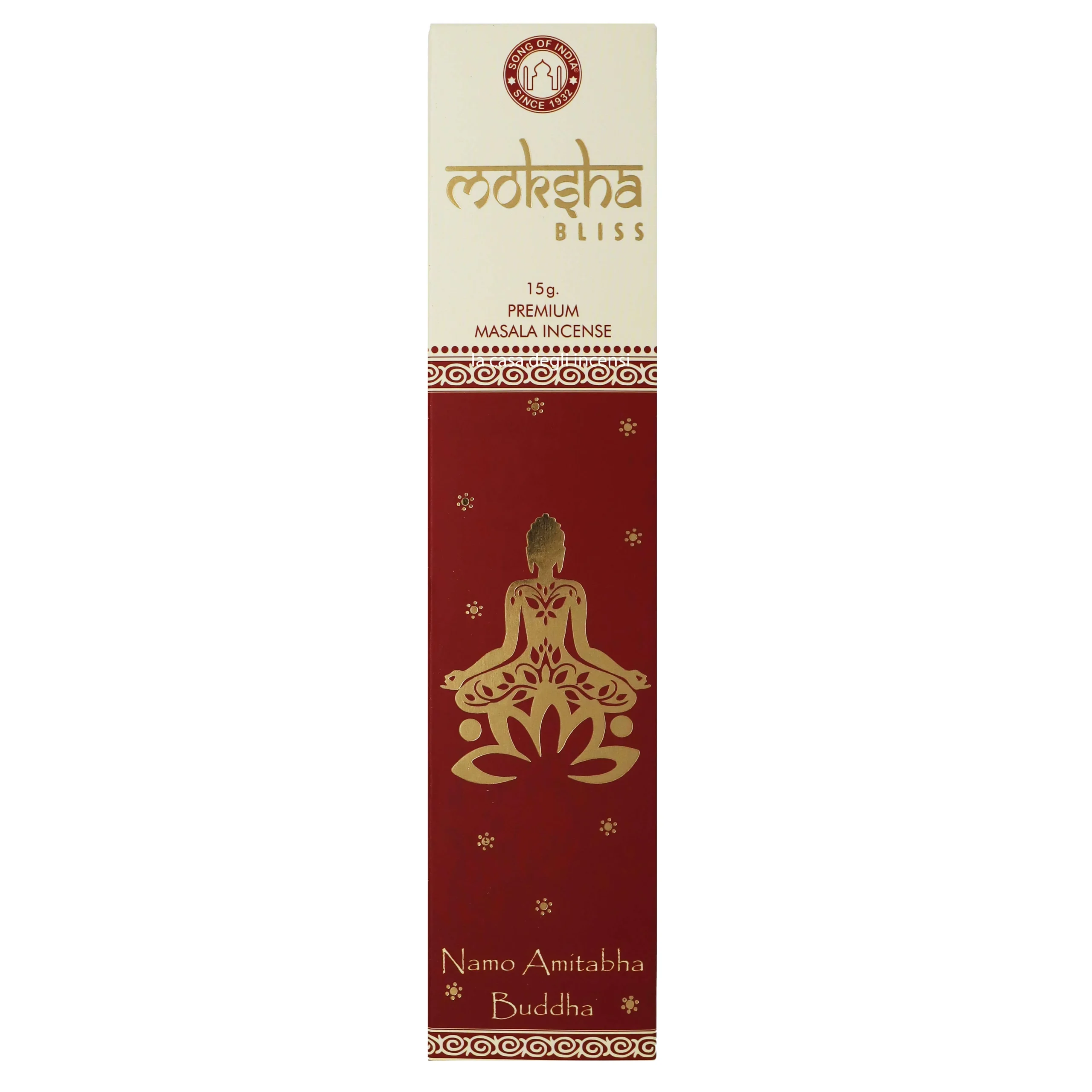 Moksha Bliss - Bastoncini di incenso Song of India Premium - 15g