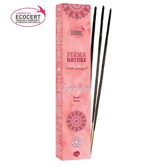 Rosa - Bastoncini di incenso - Perma Nature - Certificati Ecocert - 15g