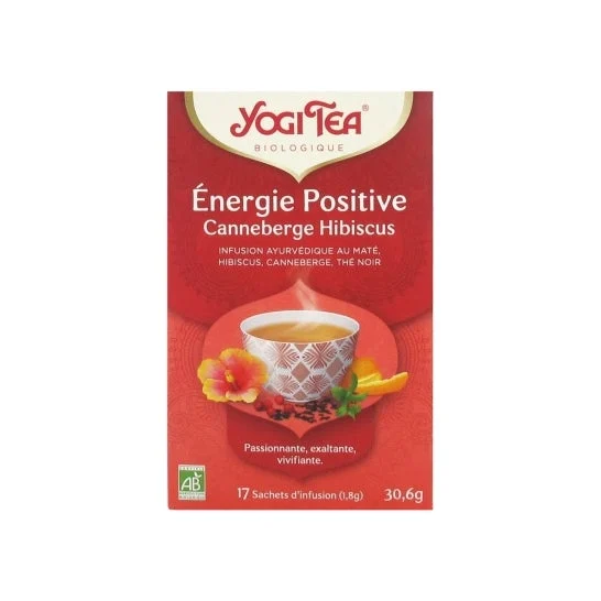 Yogi Tea Positive Energy Cranberry Hibiscus Organic 17 bustine di tè