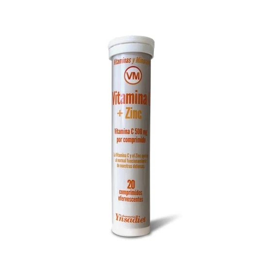 Ynsadiet Vitamina C + Zinco 20 Comp Effervescente