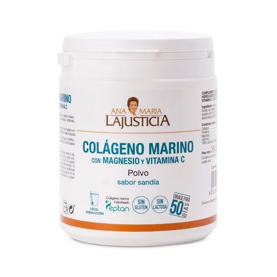 Lajusticia Colágeno Marino en polvo con Magnesio y Vitamina C sabor Sandia 350gr