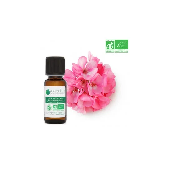 Voshuiles Organic Geranium Rosat Olio essenziale 20ml