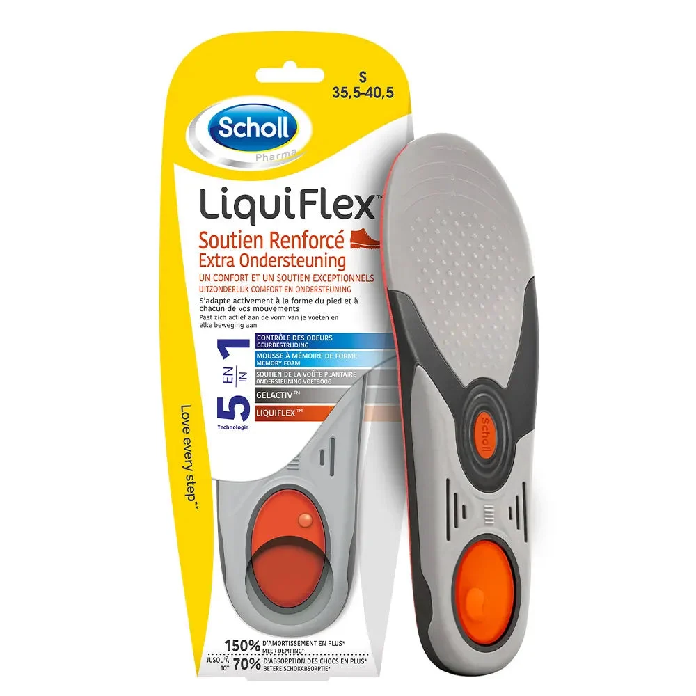 Solette di supporto rinforzate Scholl LiquiFlex da donna, taglia 35,5-40,5