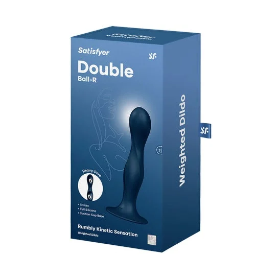Satisfyer Double Ball-R Rumbly Kinetic Sensattion Dildo Dark Blue 1ud