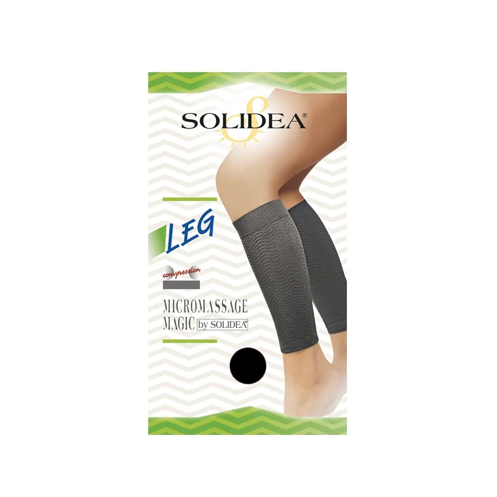 Solidea Leg Scaldamuscoli elastici Tessuto micromassaggiante Noisette 2M