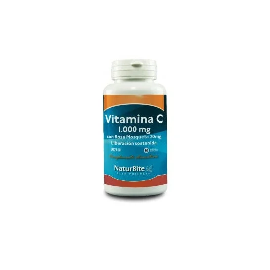 Naturbite Vitamina C 1000mg Rosa Canina 20mg 60 Tavolette