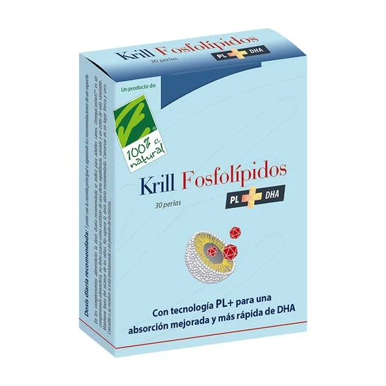 100% Natural Krill Fosfolípidos PL + DHA 30 Perlas
