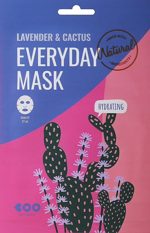 Maschera viso con estratto di lavanda e cactus