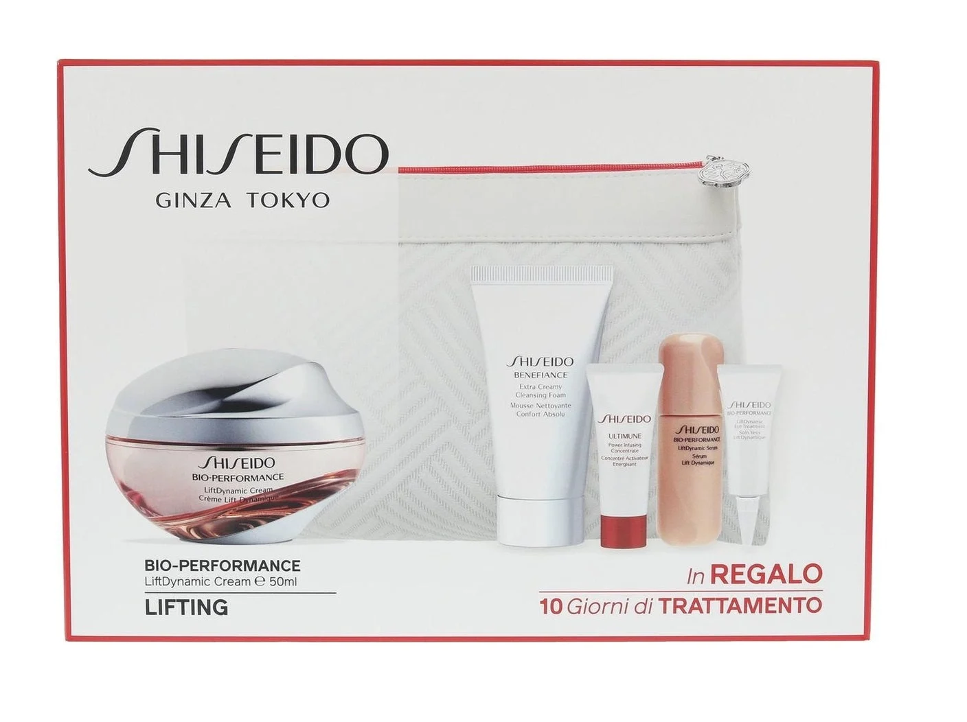 Set Ginza Tokyo Shiseido: Bio-Performance Crema Giorno Rivitalizzante per il Viso 50 ml + Schiuma Detergente Uomo 30 ml + Siero Infusore Ultimune 5 ml + Bio-Performance - Siero Viso 9 ml + Bio-Perform