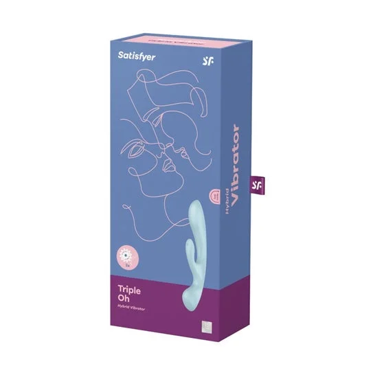 Satisfyer Triple Oh Vibrador Híbrido Azul 1ud