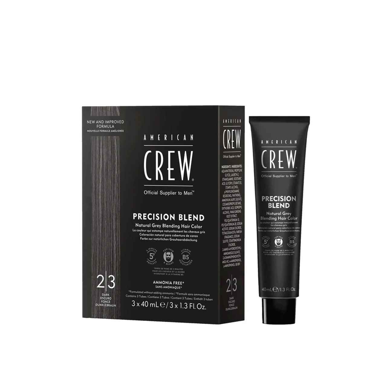 American Crew Precision Blend colore capelli 3x40 ml scuro 2-3