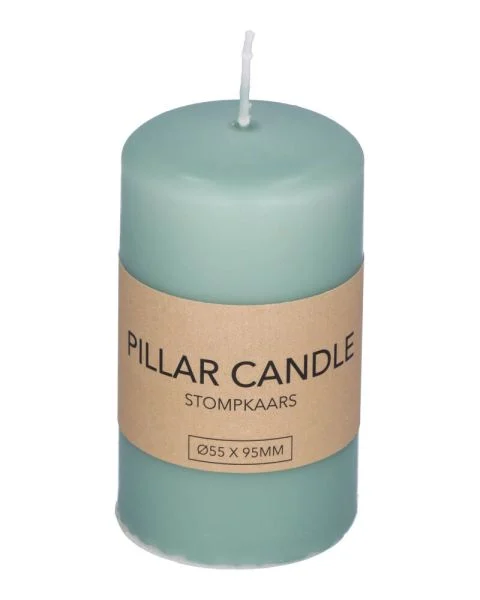 Excellent Houseware Pillar Candle Green 55 x 95 mm