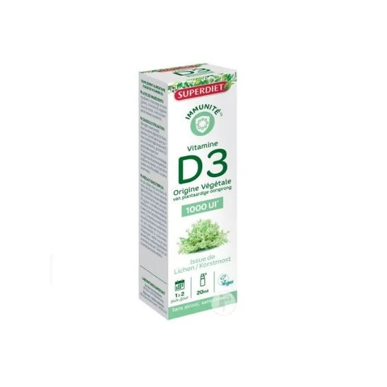 SuperDiet Immunity Vitamin D3 Vegetable 1000IU Spray 20ml