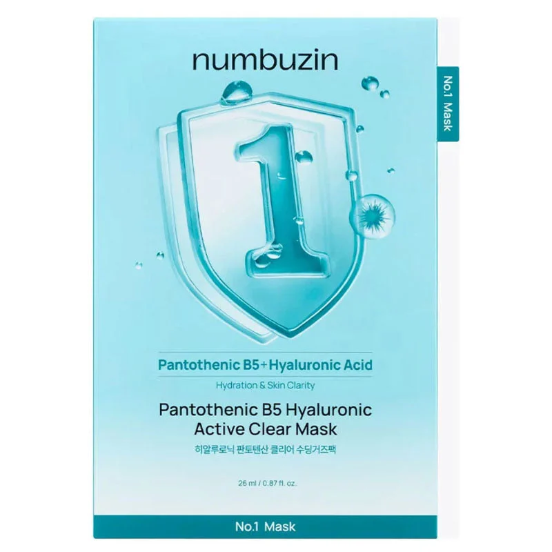 Maschera trasparente attiva all'acido ialuronico Pantothenic B5 n. 1