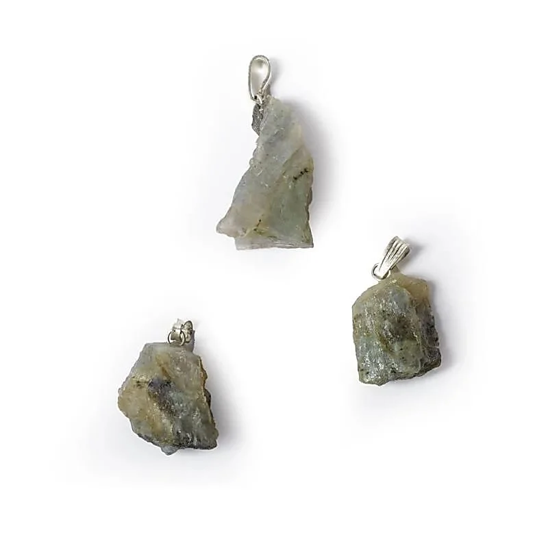 Ciondolo in Labradorite Grezza Naturale - 2,5 cm
