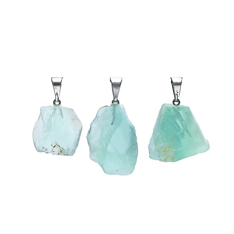 Ciondolo in Fluorite verde Grezza Naturale - 2,5 cm