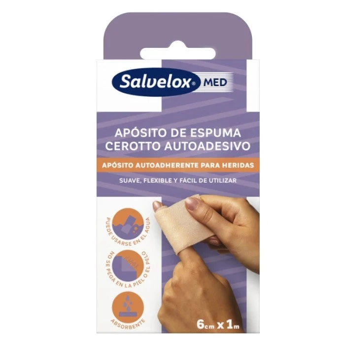 Medicazione in schiuma Salvelox 6 cm x 1 m