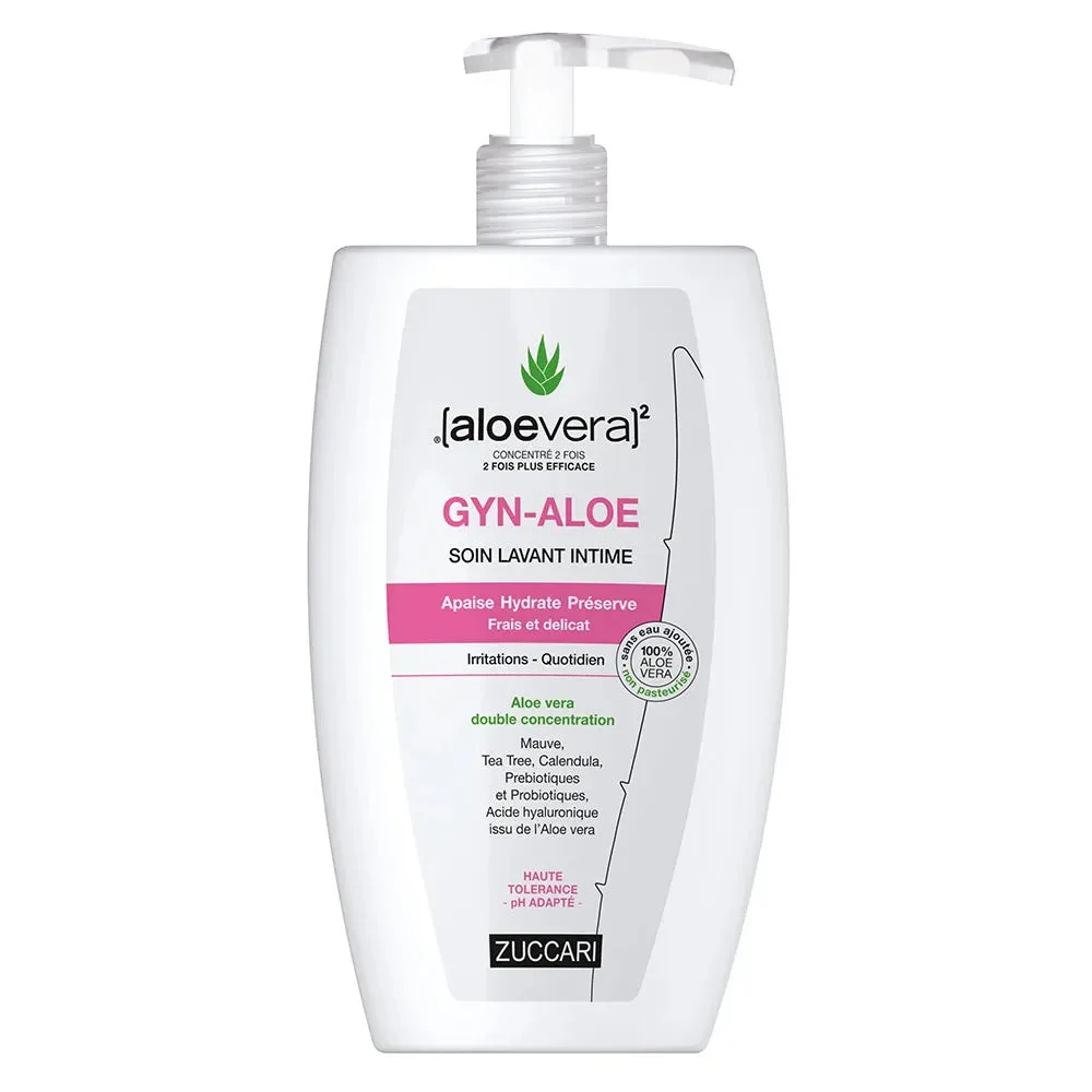 Zuccari [aloevera]2 Gyn ALOE Trattamento Lavante Intimo Aloe Vera Concentrato Piante Acido Ialuronico 400ml