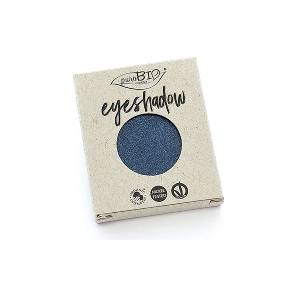 Purobio cosmetics Ombretto Compatto, 07 Blu (luccicante) Ricarica (2,50 g)