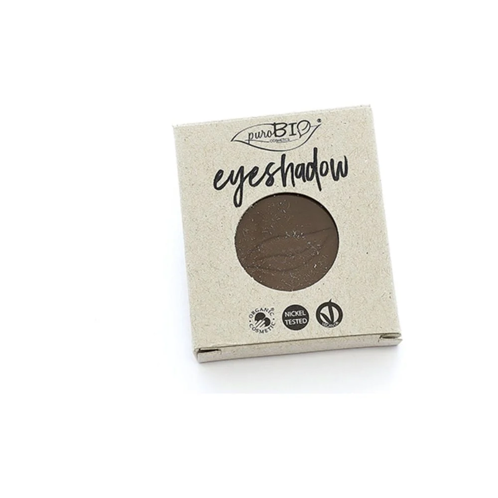 Purobio cosmetics Ombretto Compatto, 14 Marrone freddo (opaco) Ricarica (2,50 g)
