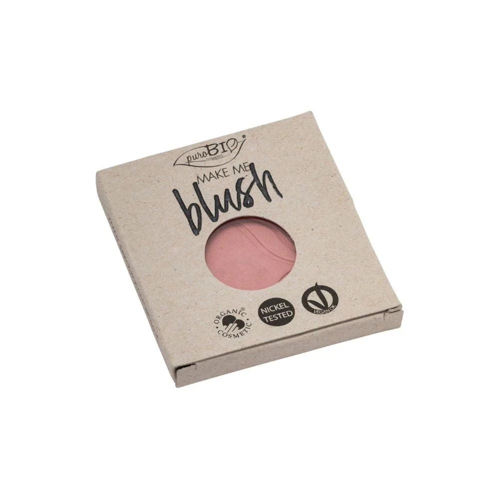 Purobio cosmetics Blush Compatto ricarica, 01 rosa satinato (5,20 g)