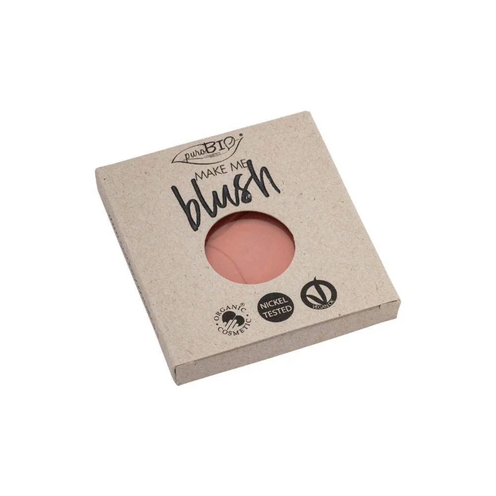 Purobio cosmetics Blush Compatto ricarica, 02 rosa corallo opaco (5,20 g)