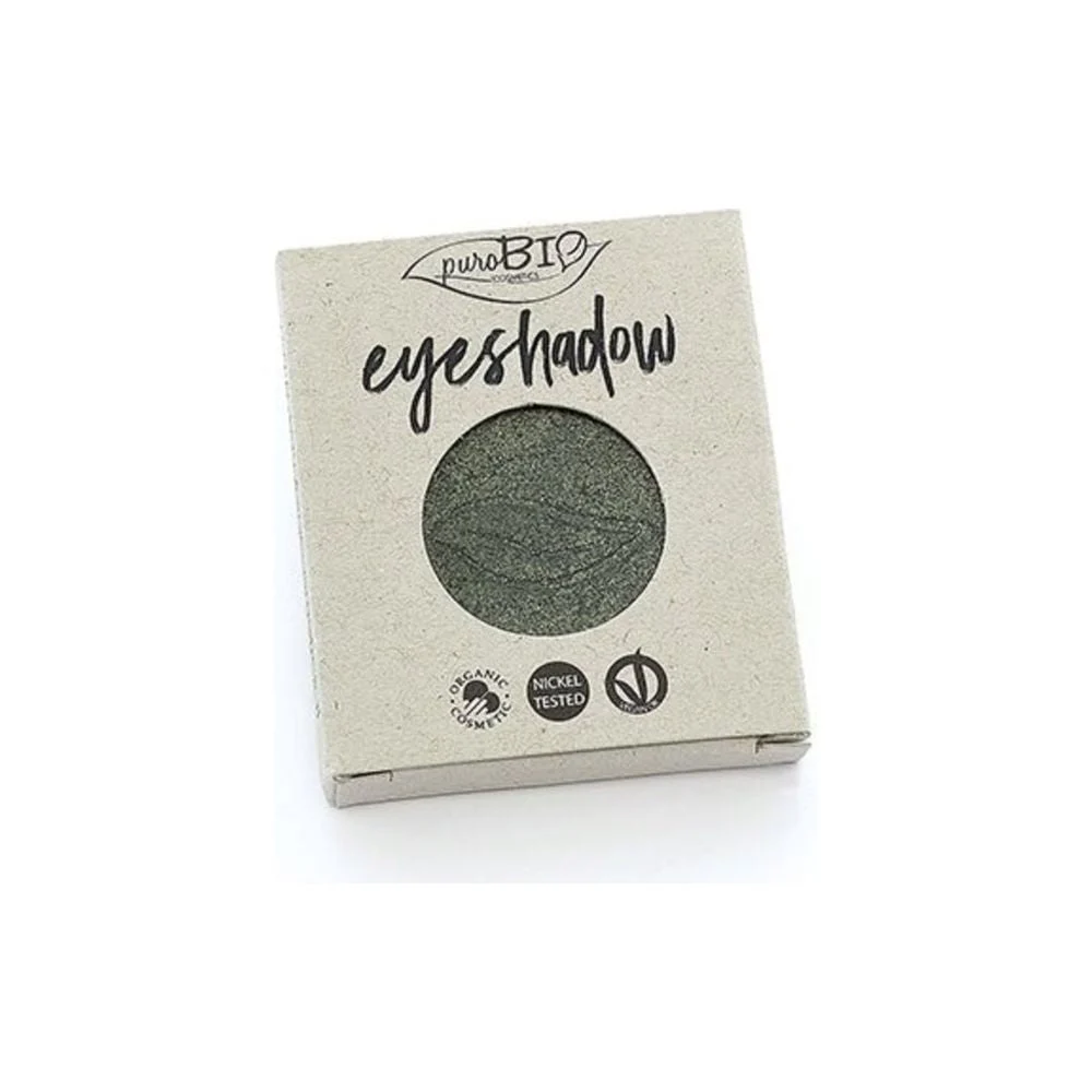 Purobio cosmetics Ombretto Compatto, 22 Verde muschio (luccicante) Ricarica (2,50 g)