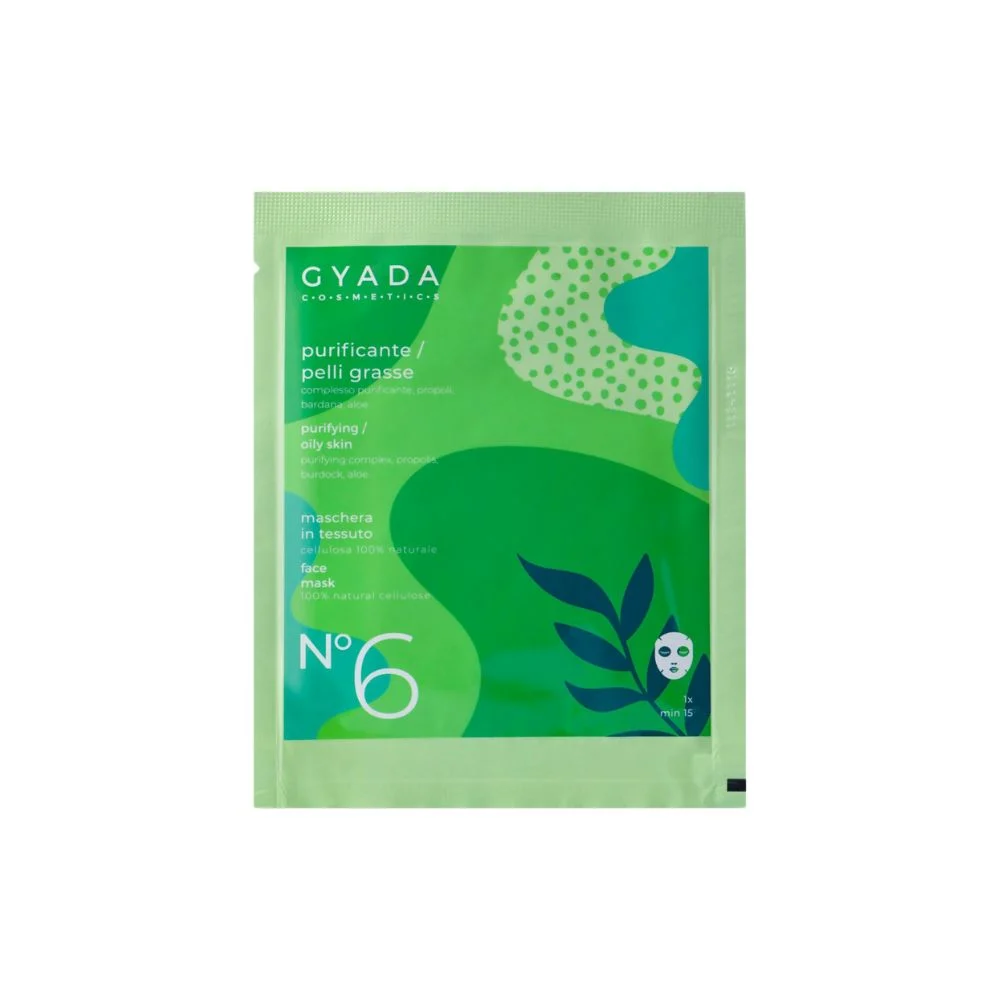 Gyada cosmetics Maschera in Tessuto Purificante Pelli Grasse N.6 15 ml