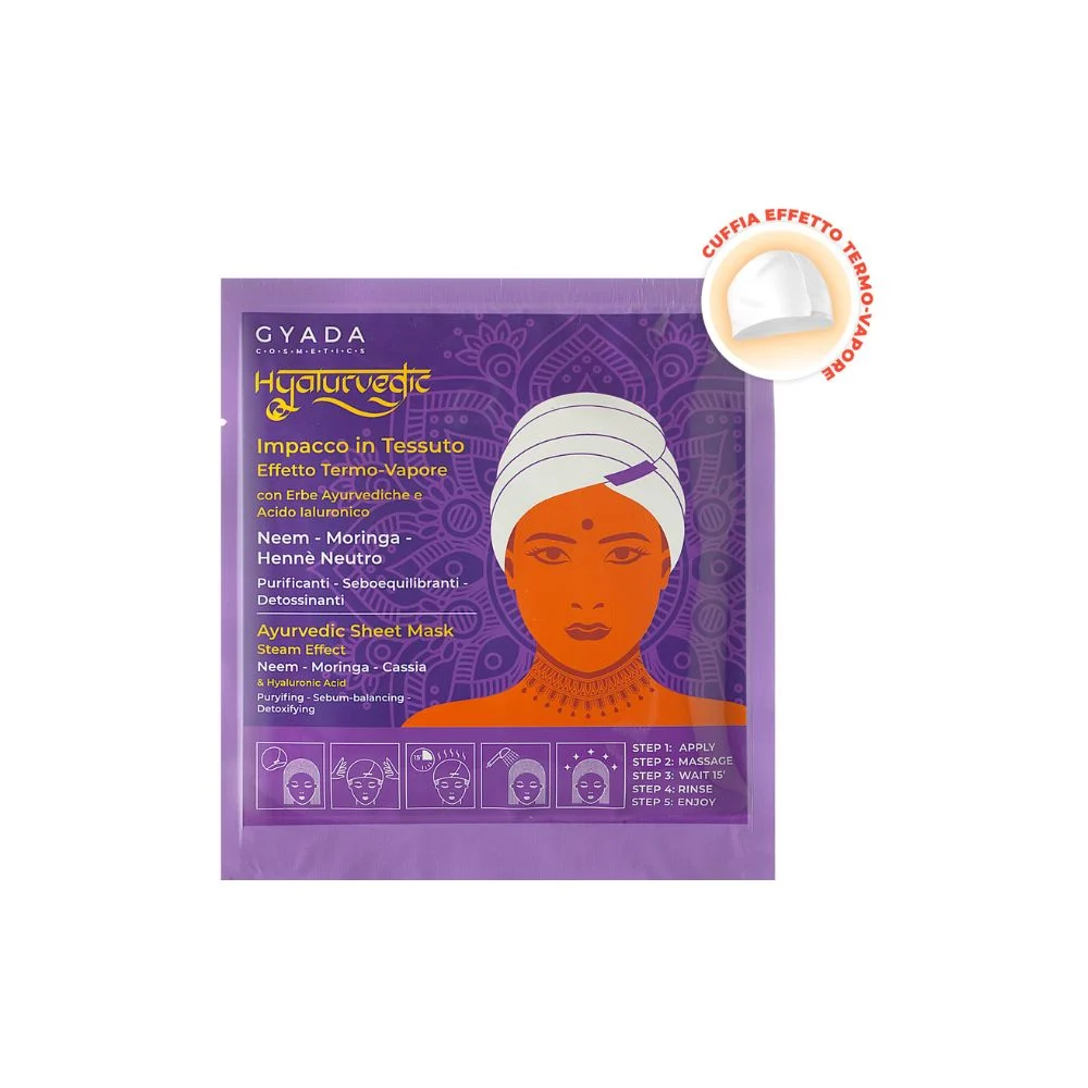 Gyada cosmetics Hyalurvedic Impacco Ayurvedico in Tessuto Purificante 60 ml
