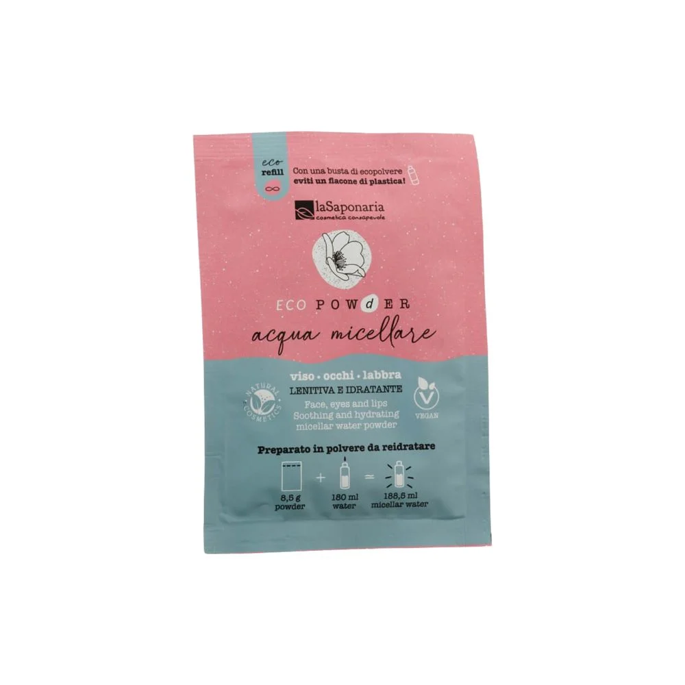 La saponaria Acqua Micellare in Polvere Viso Occhi e Labbra 850 g