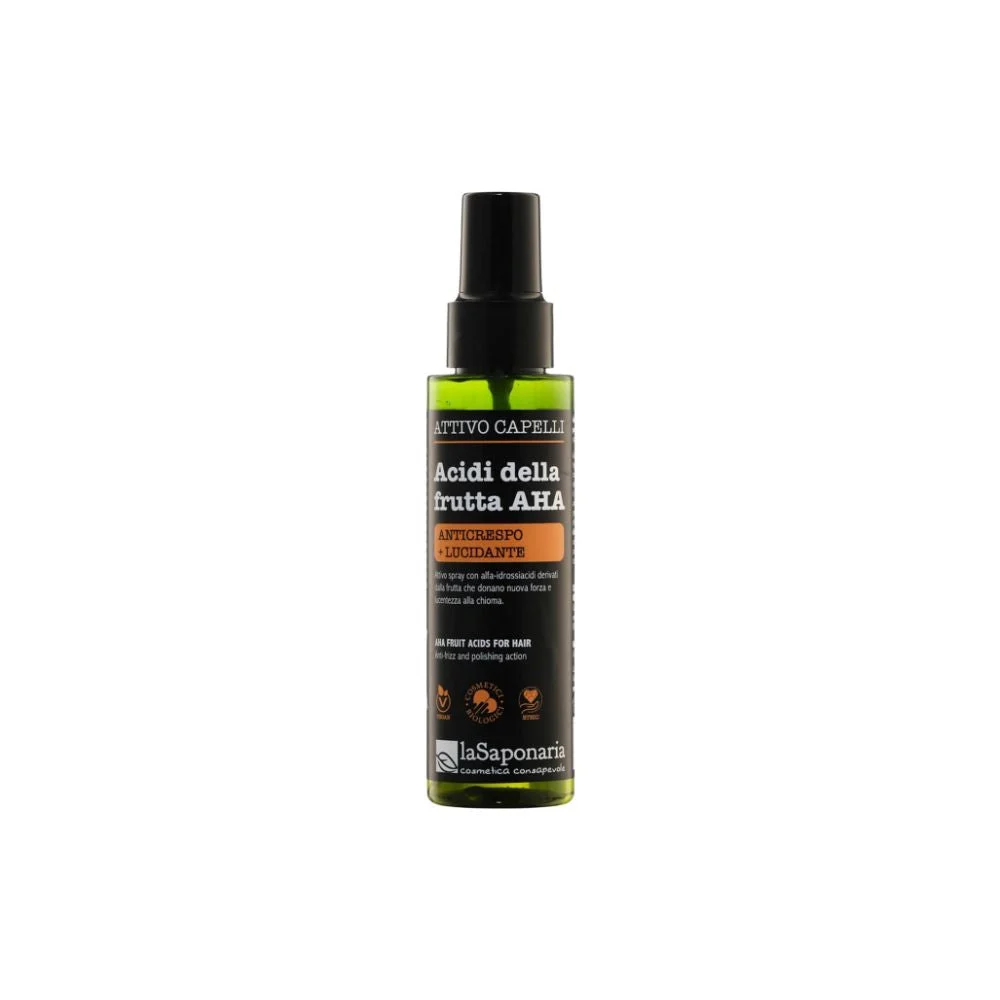 La saponaria Attivo Spray Capelli Lucidante Acidi della Frutta AHA 100 ml