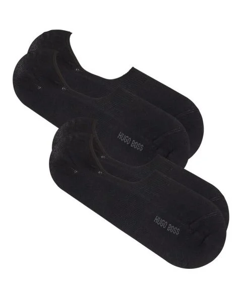Boss Hugo Boss 2-pack Shoeliner Finest Soft Cotton Black Str 39-40