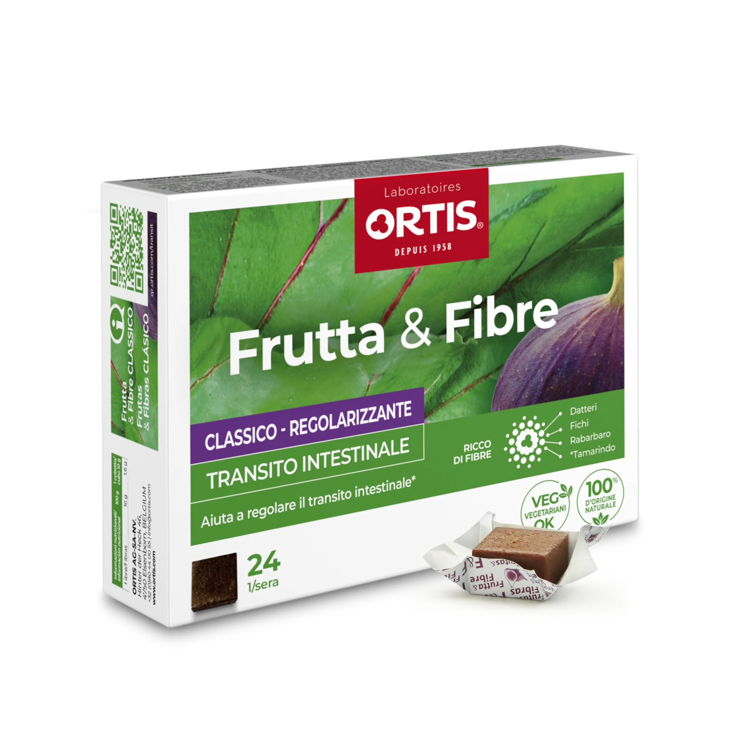 Ortis Frutta & Fibra Regolare Transito 24 Cubi