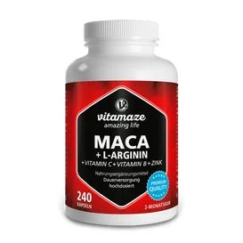 Vitamaze Maca + L-Arginin + Vitamin + Zinc 240caps