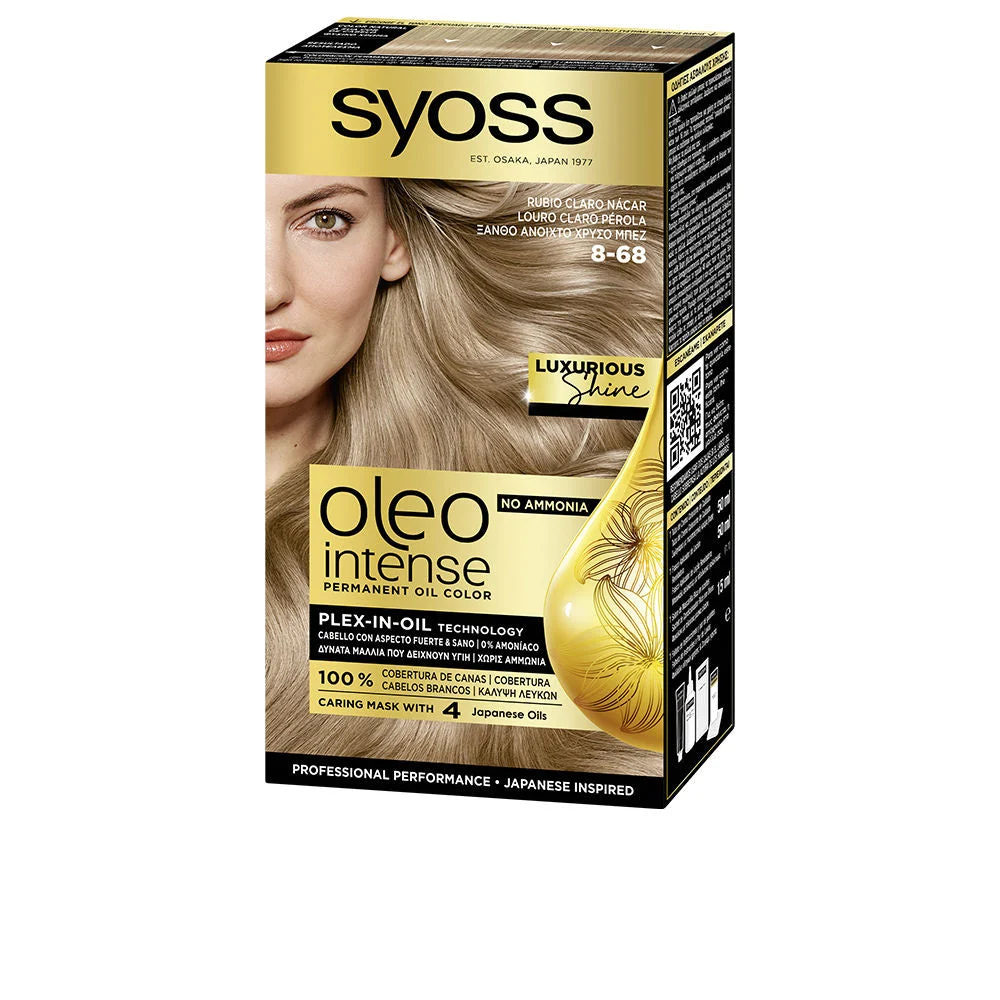 Syoss Oleo Intense Colorante Senza Ammoniaca Lussuosa Lucentezza 8-68 - Biondo Madreperla Chiaro 5 Pezzi